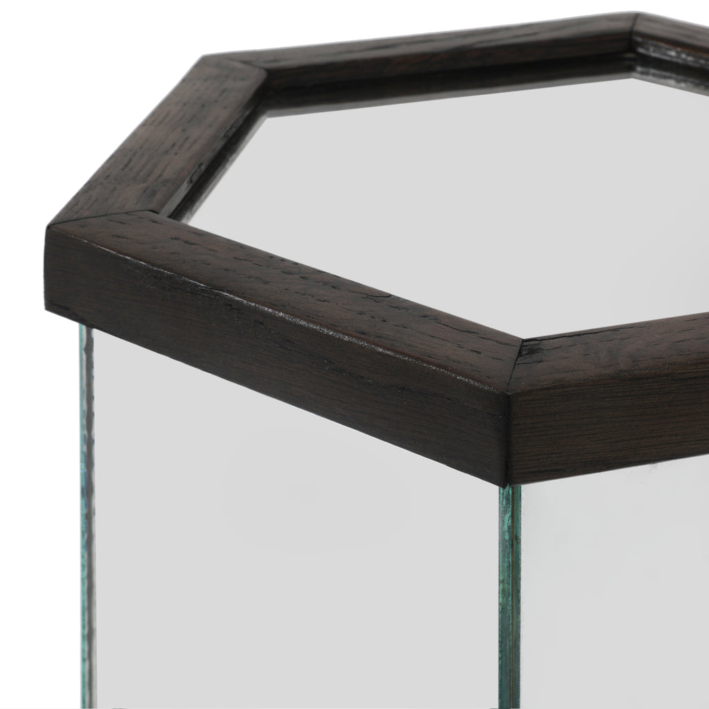 Mirrored Hexagonal Pedestal - Small