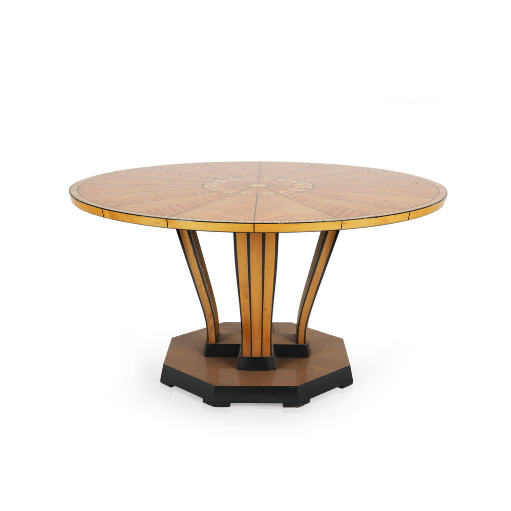 Eliel Saarinen Design Ornate Wood Dining Table