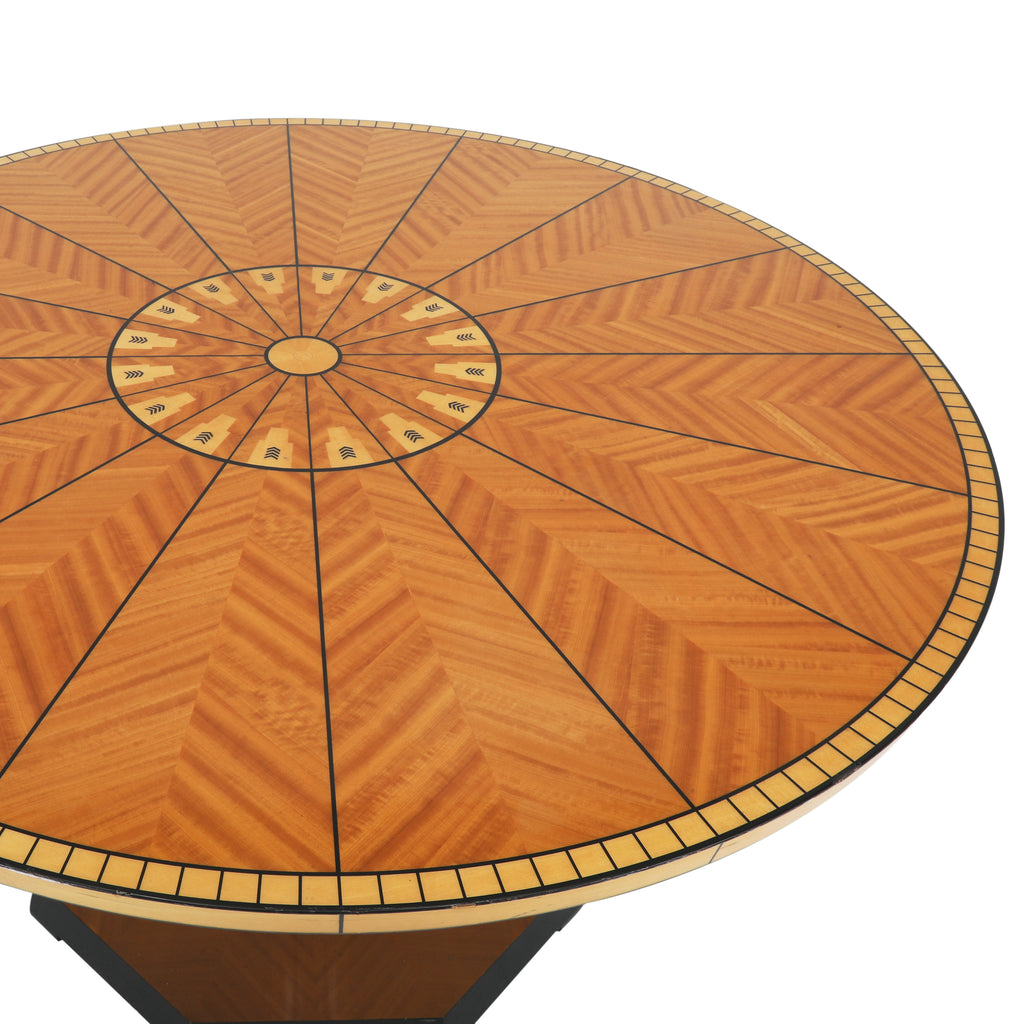 Eliel Saarinen Design Ornate Wood Dining Table