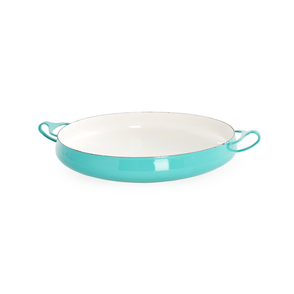 Aqua Mid Century Metal Pan