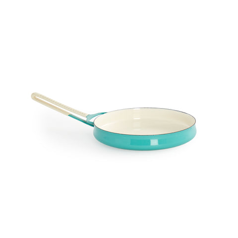 Aqua Mid Century Metal Frying Pan
