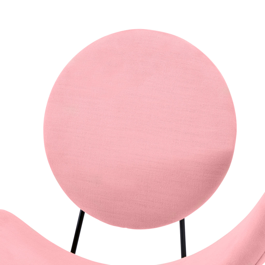 Pink Velvet Elroy Modern Left Arm Lounge Chair