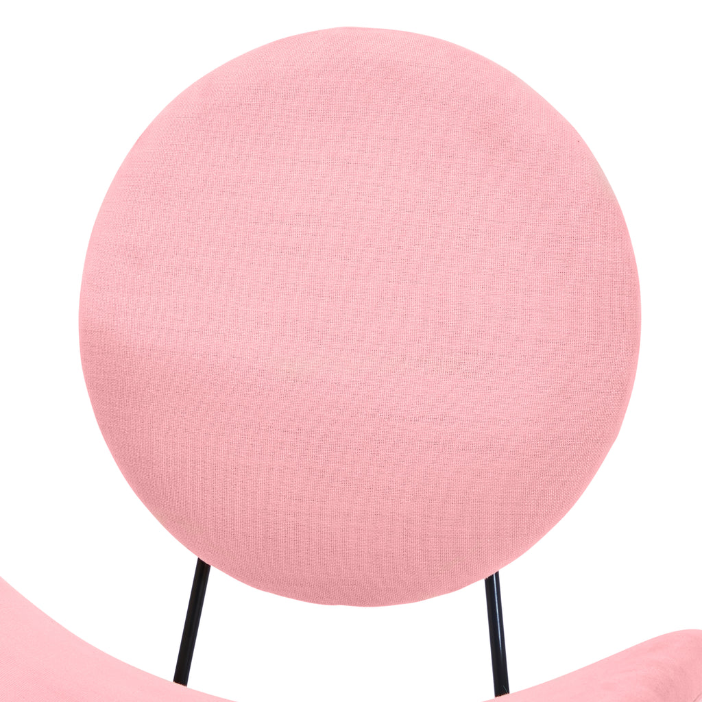 Pink Velvet Elroy Modern Right Arm Lounge Chair