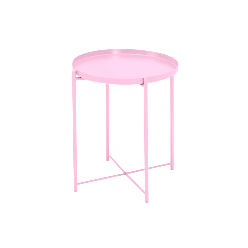 Metal Side Table - Pink