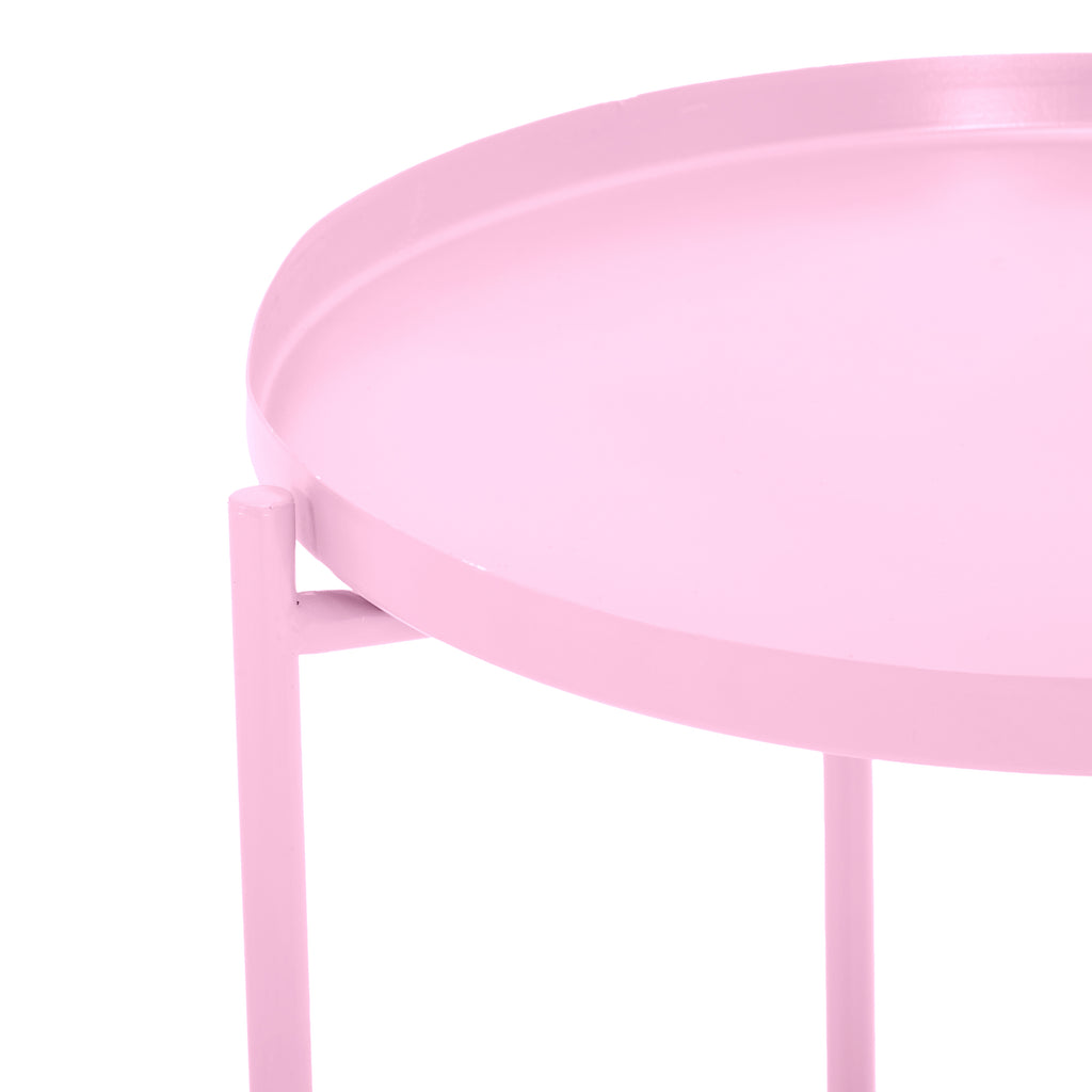 Metal Side Table - Pink