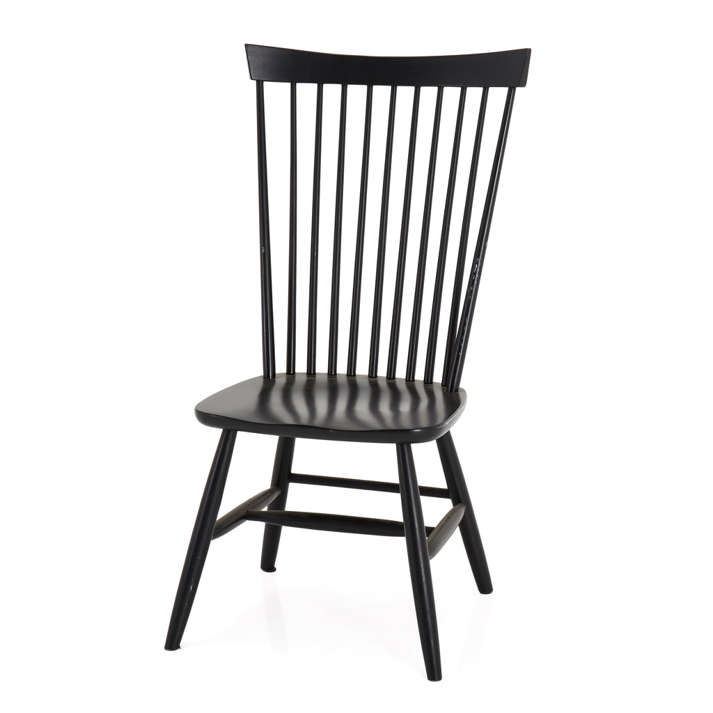 Black High Back Wood Dining Chair