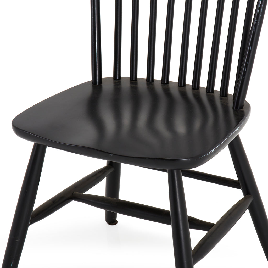 Black High Back Wood Dining Chair
