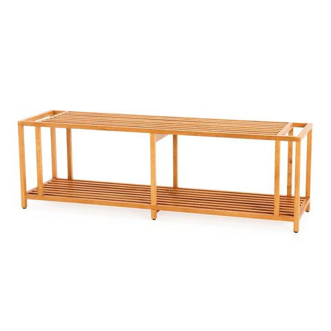 Slatted Light Wood Bench