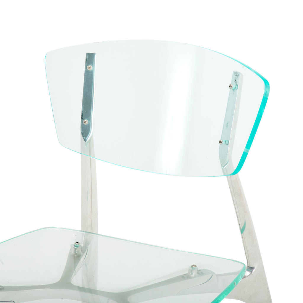 Clear Acrylic and Chrome Chair