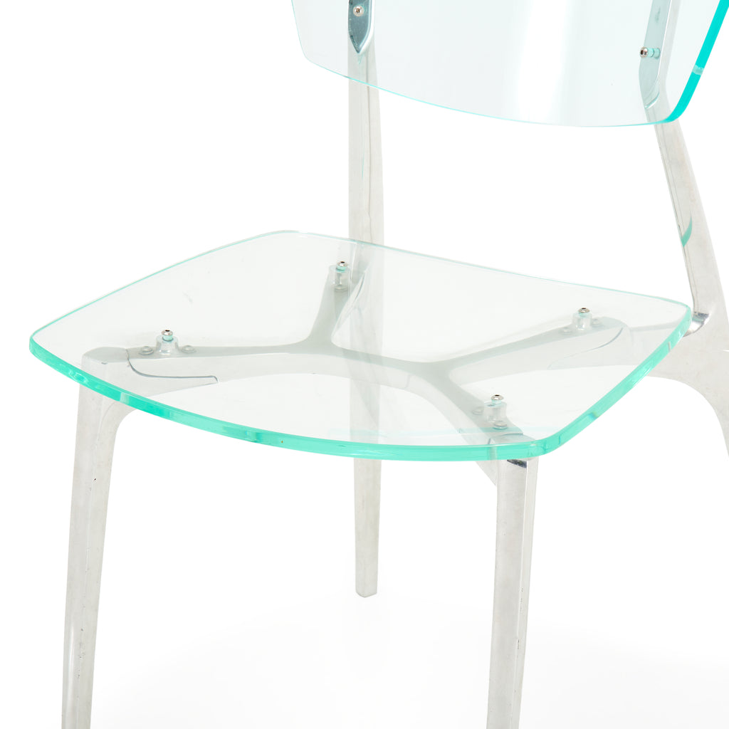 Clear Acrylic and Chrome Chair