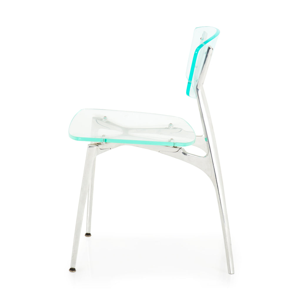 Clear Acrylic and Chrome Chair