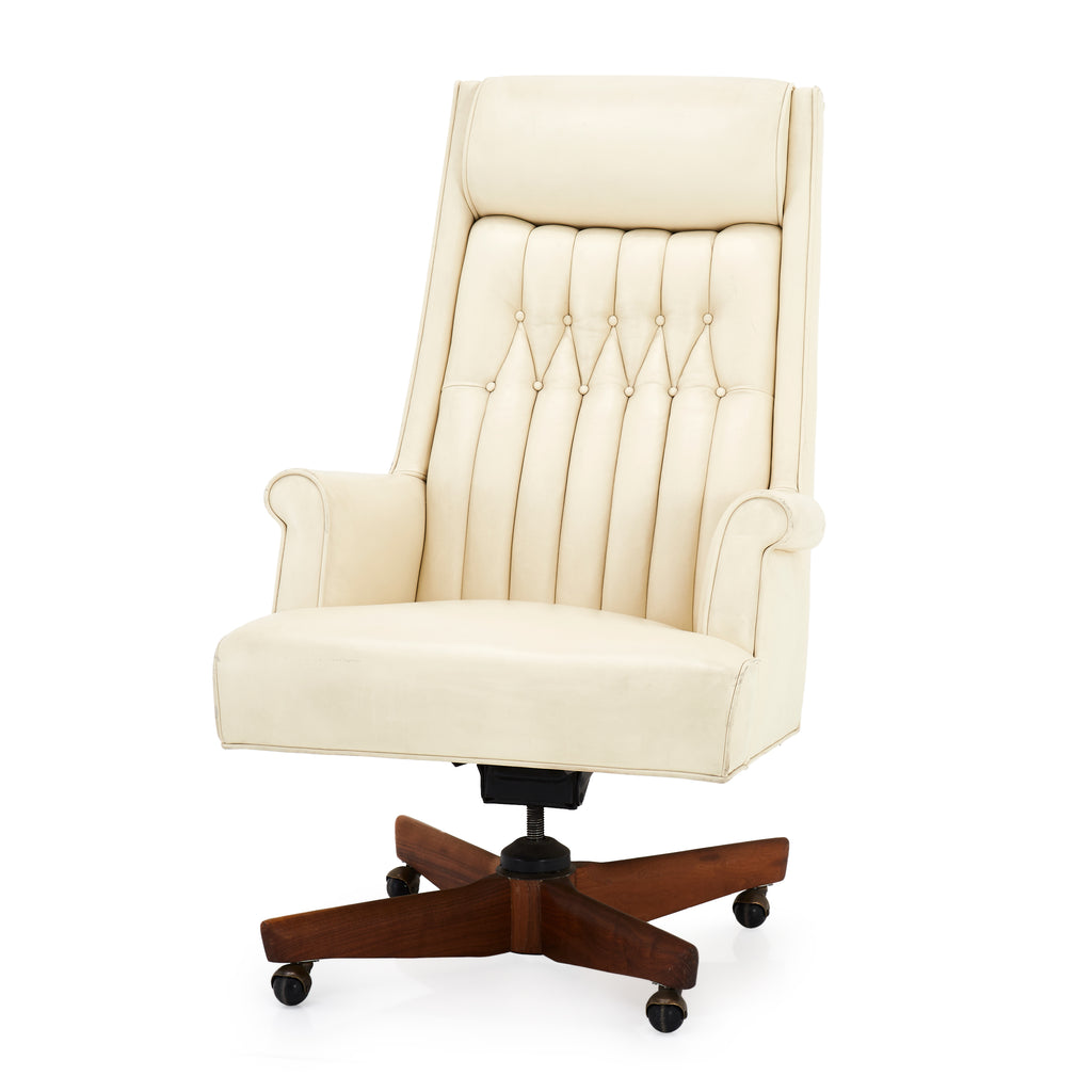 White Leather Monteverdi-Young Executive Chair