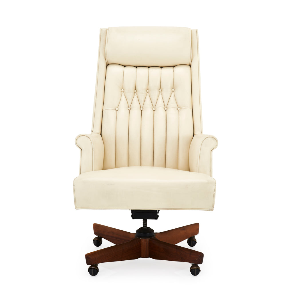 White Leather Monteverdi-Young Executive Chair