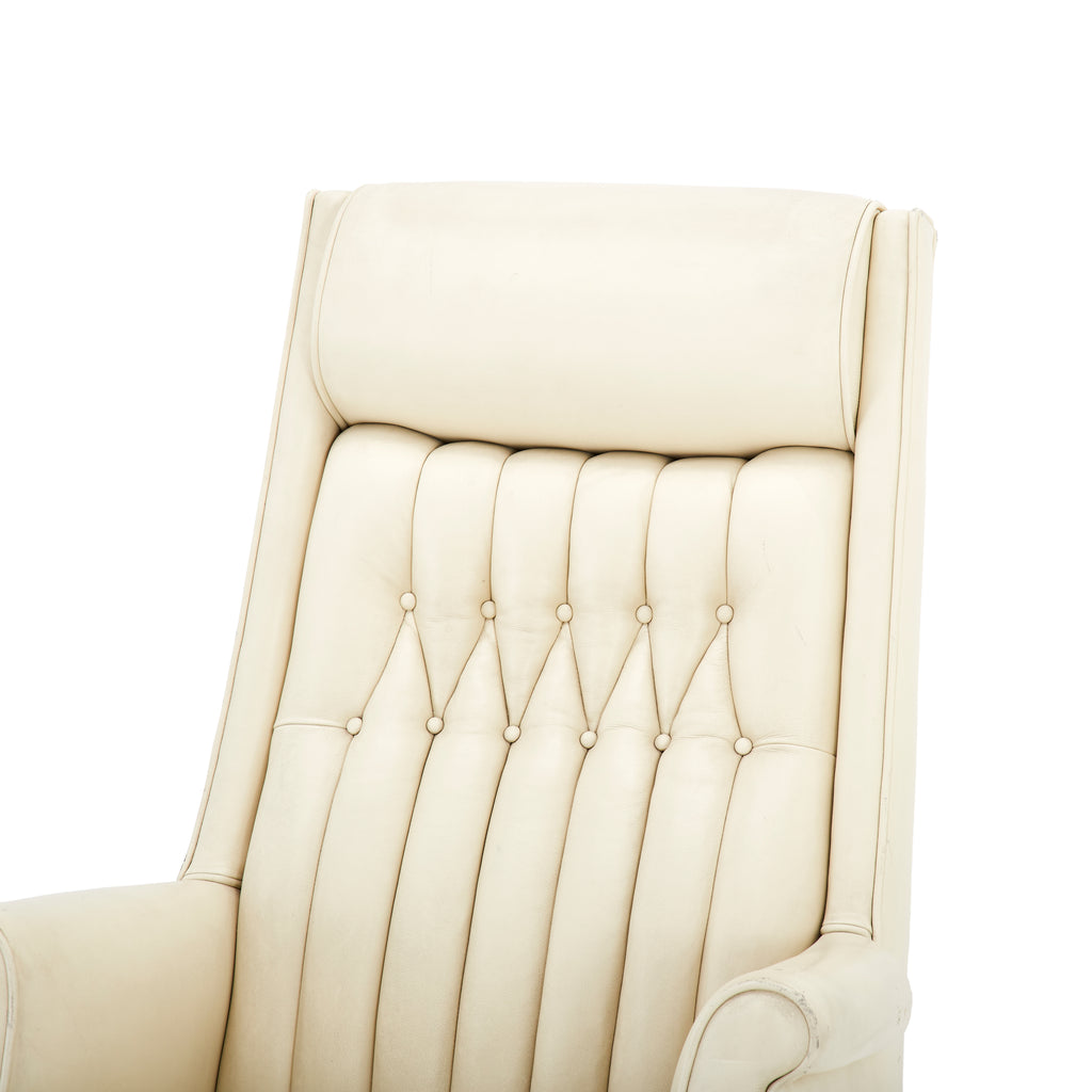 White Leather Monteverdi-Young Executive Chair