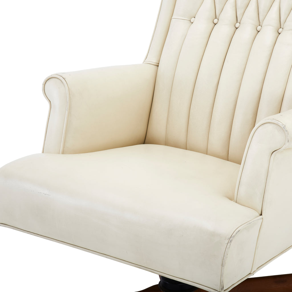 White Leather Monteverdi-Young Executive Chair