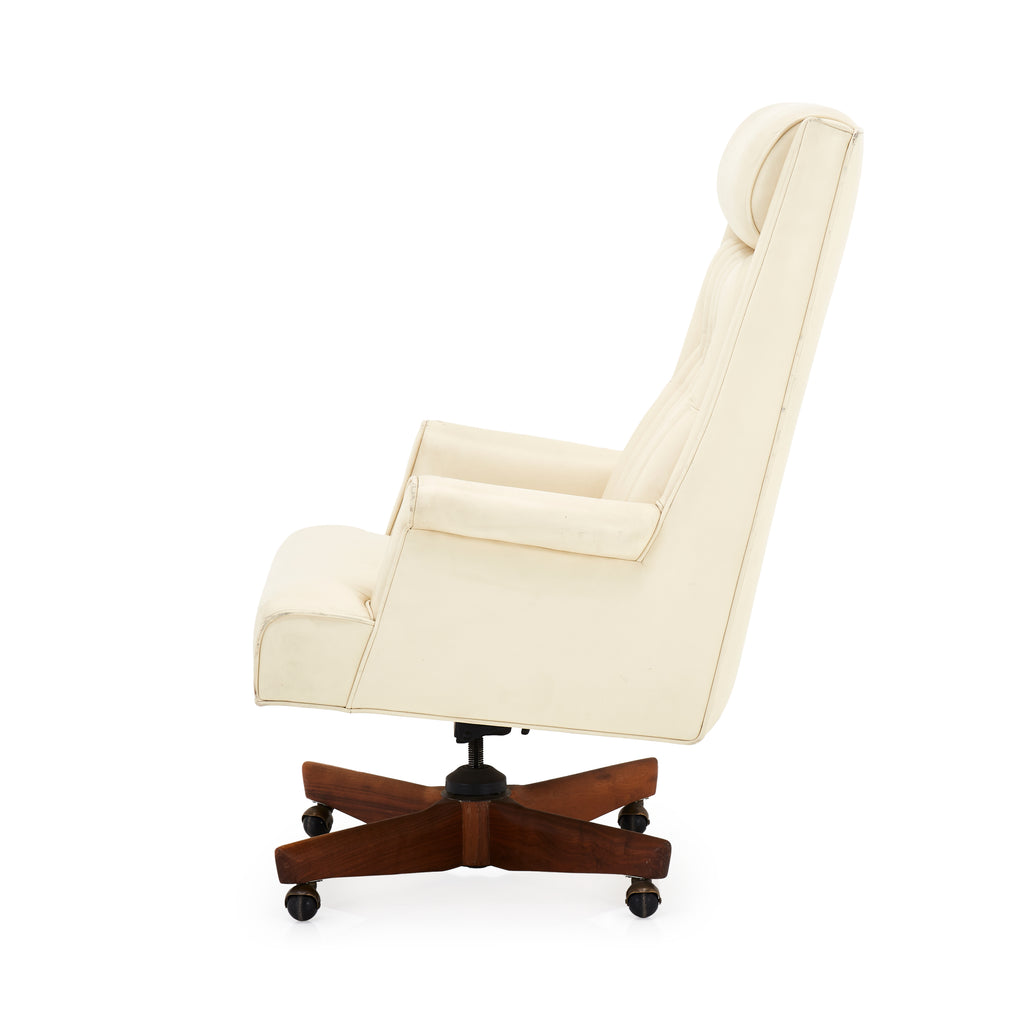 White Leather Monteverdi-Young Executive Chair
