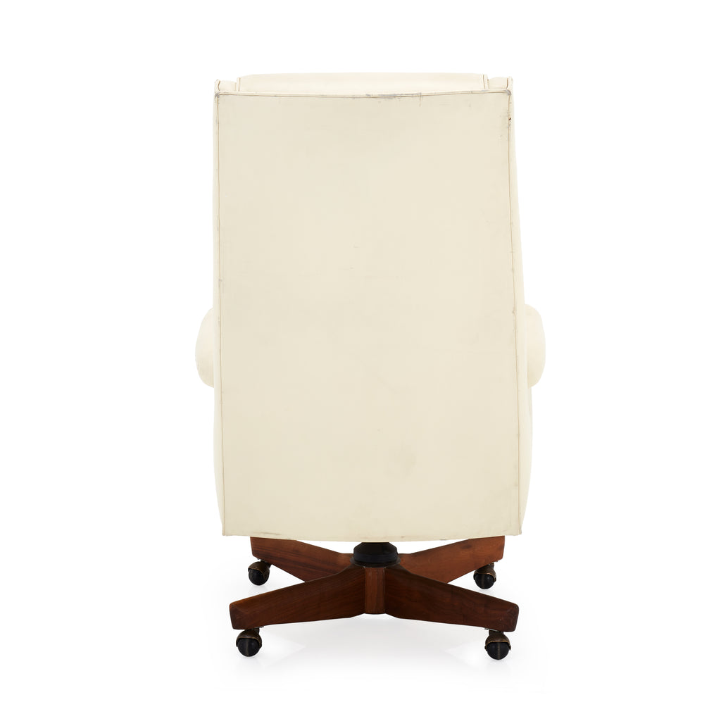 White Leather Monteverdi-Young Executive Chair