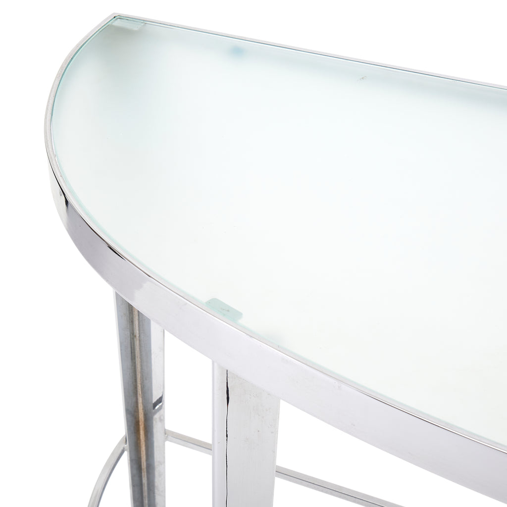 Glass & Chrome Console Table