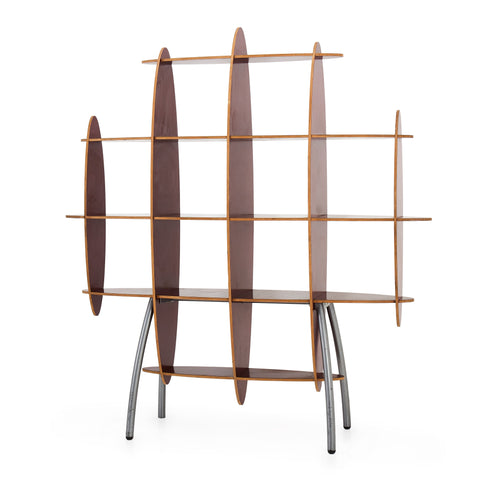 Red Modern Surfboard Book Shelf