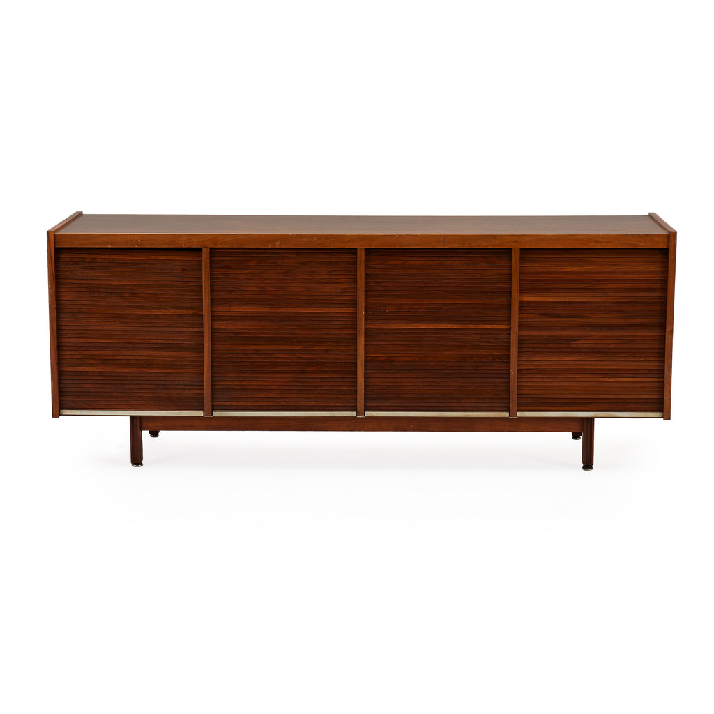 Walnut Roll-Up Door Credenza