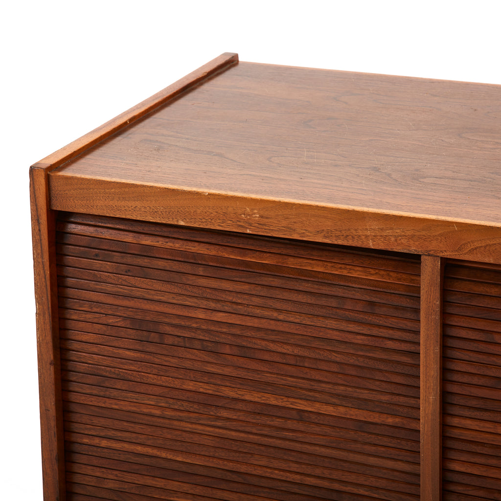 Walnut Roll-Up Door Credenza
