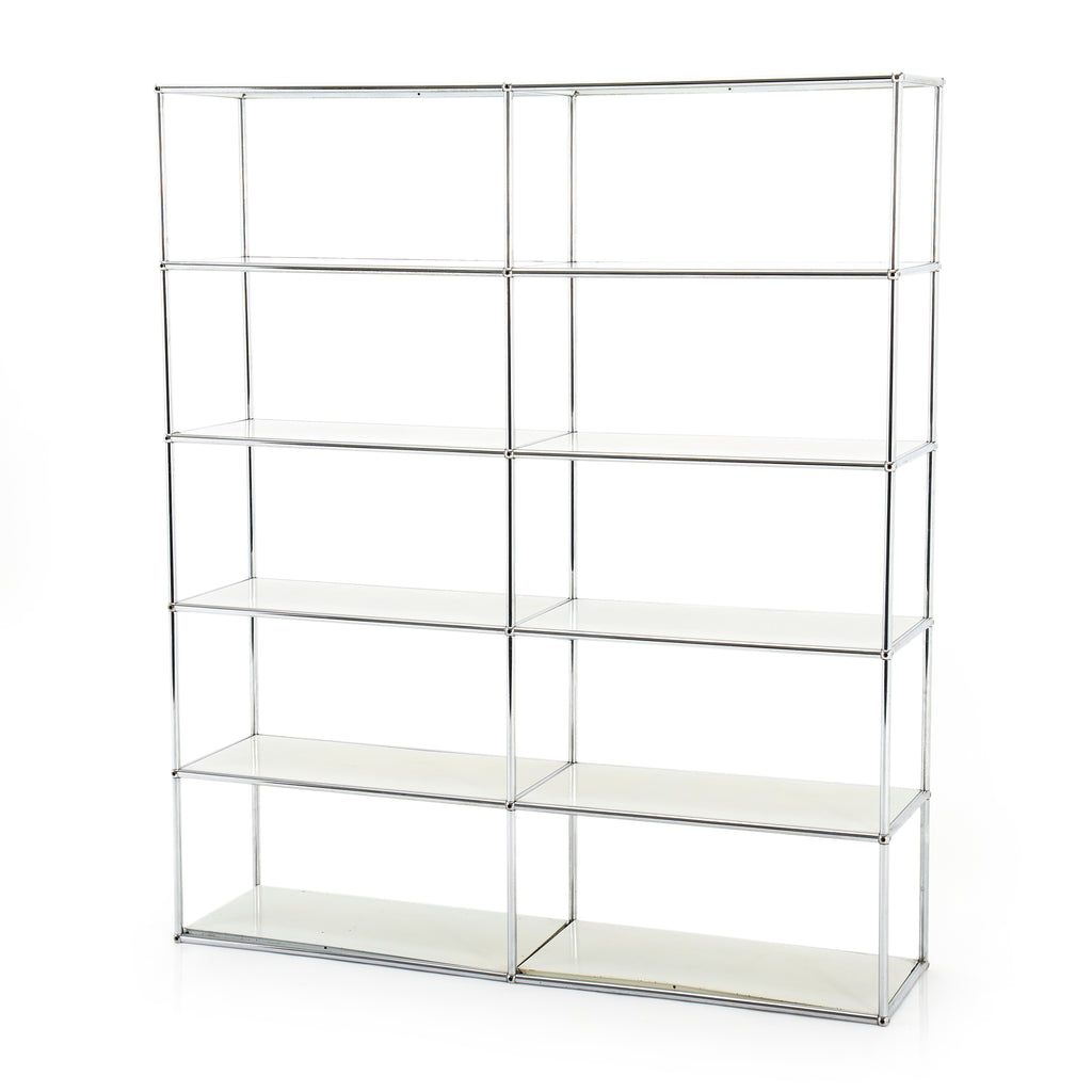 Haller Chrome Open Bookcase Shelf Unit
