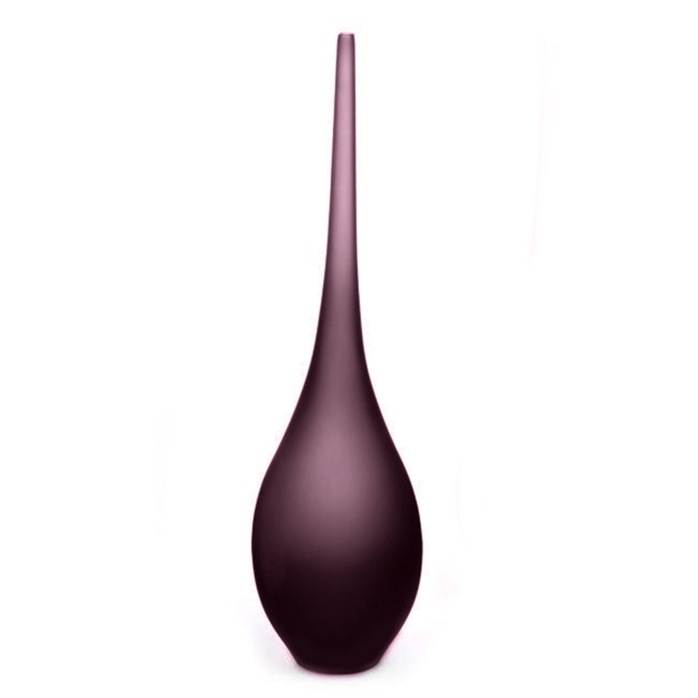 Purple Frosted Glass Vase