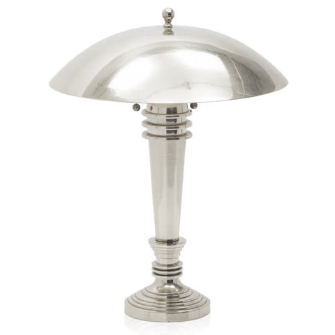 Silver Art Deco Mushroom Lamp