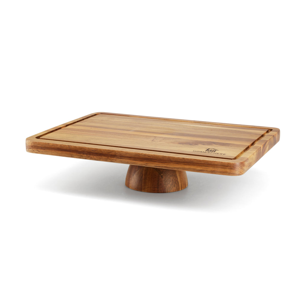 Wood Cake Stand w/ Translucent Cover