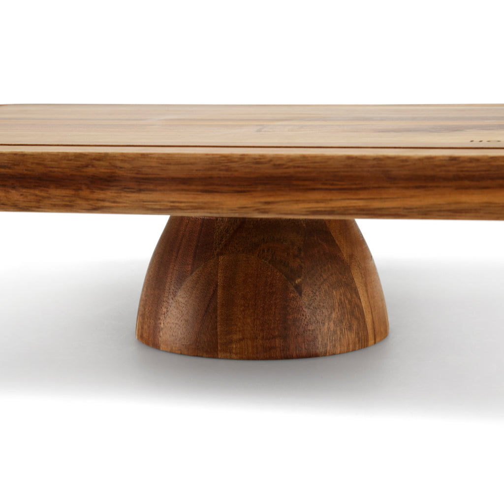 Wood Cake Stand w/ Translucent Cover