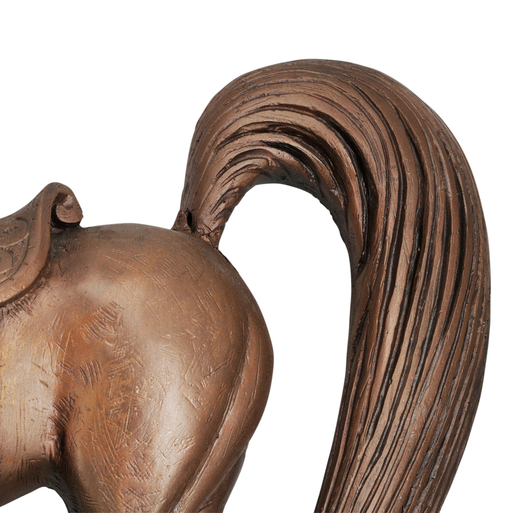 Brown Vintage Horse Wall Sculpture