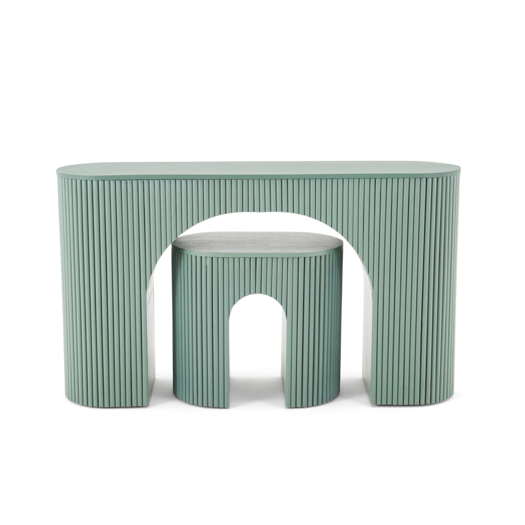 Sage Green Ridged Stool