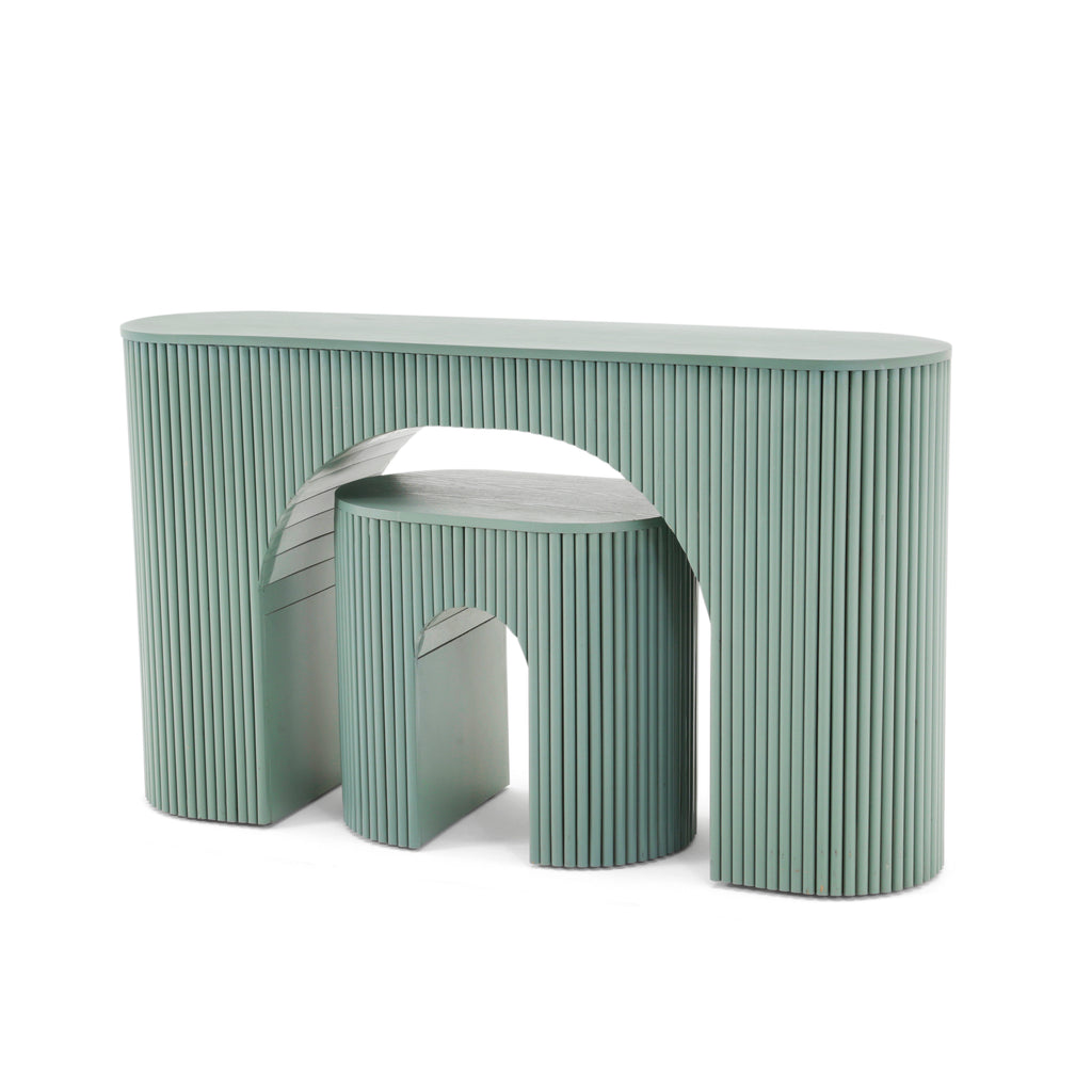 Sage Green Ridged Stool