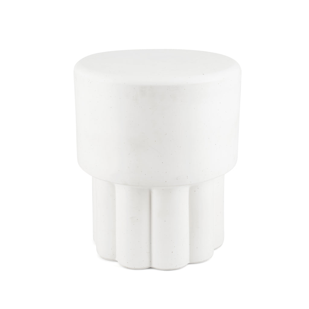 Small White Pedestal / Side Table