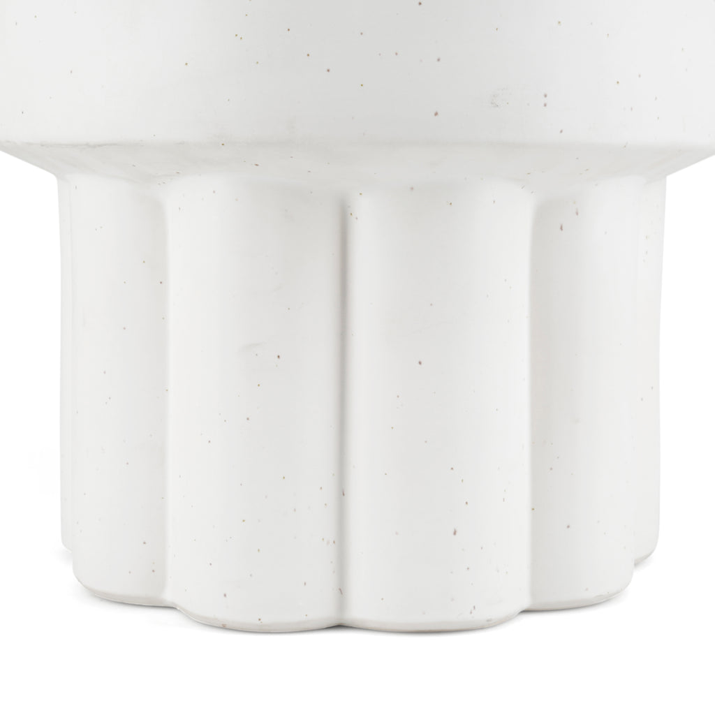 Small White Pedestal / Side Table