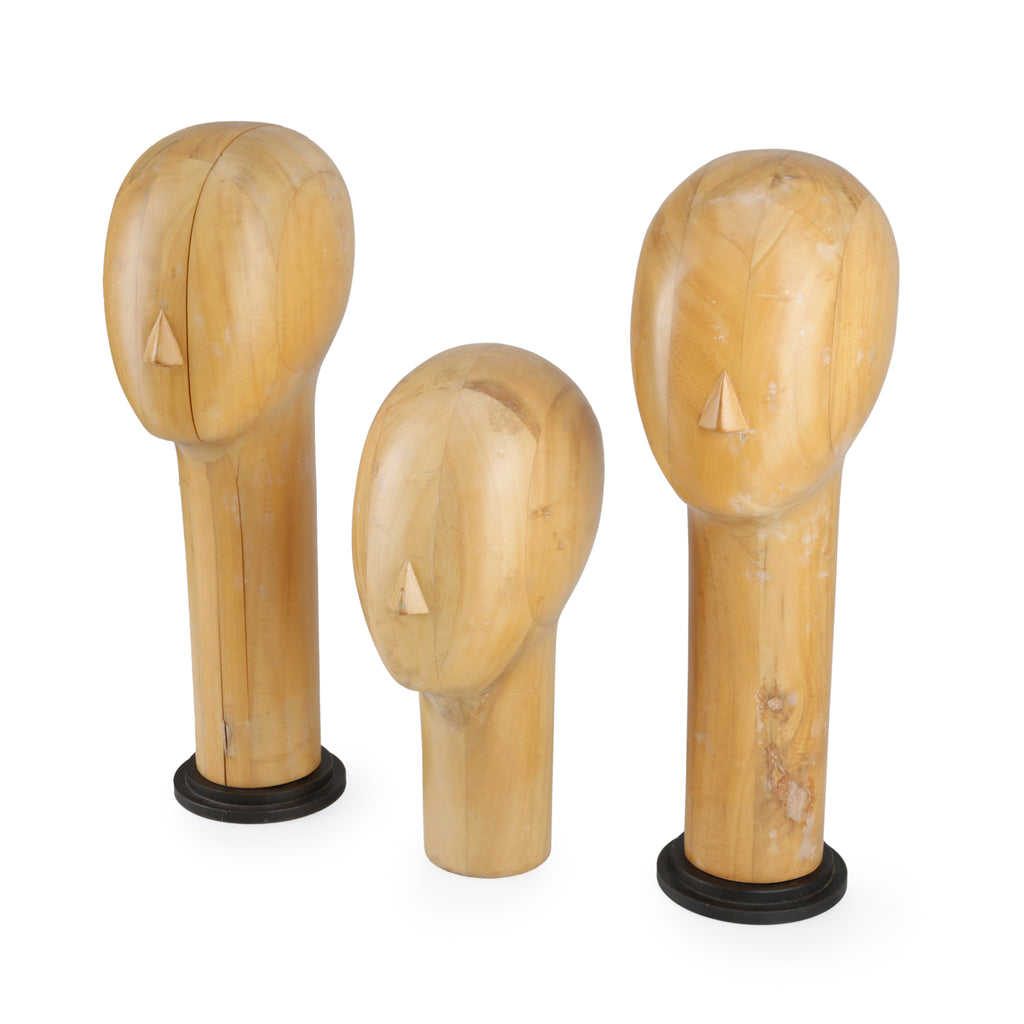 Light Wood Mannequin Head - Short