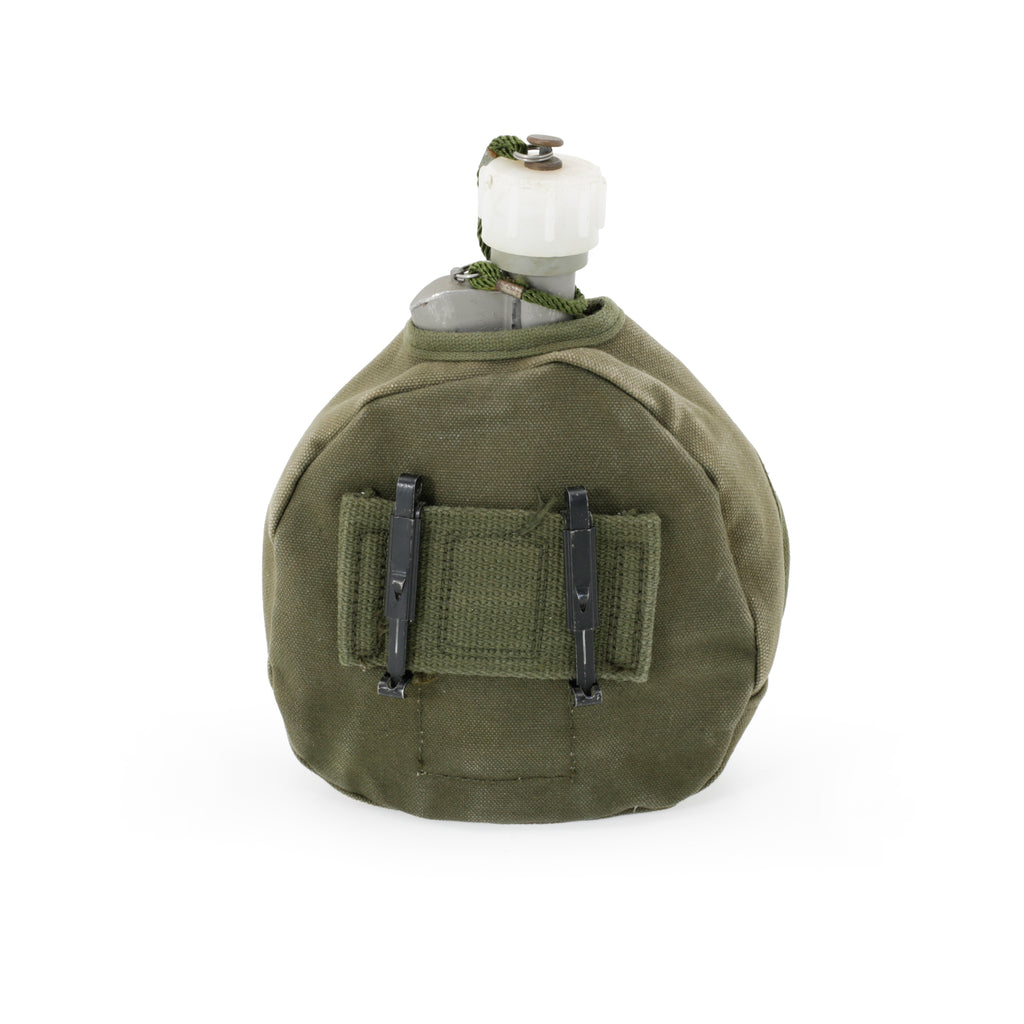 Vintage Canteen with Green Canvas Case