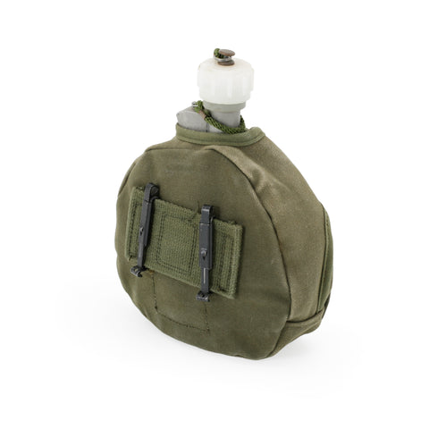 Vintage Canteen with Green Canvas Case