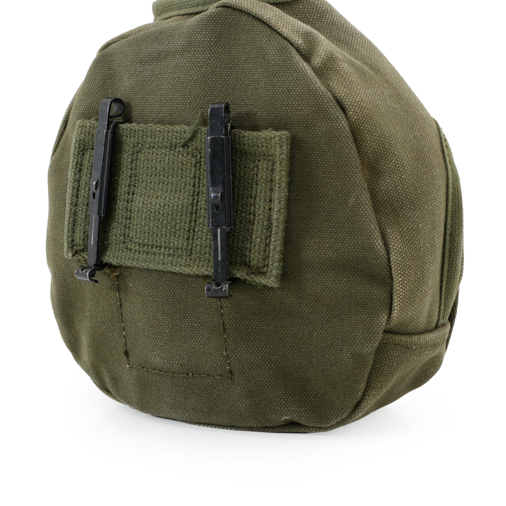 Vintage Canteen with Green Canvas Case