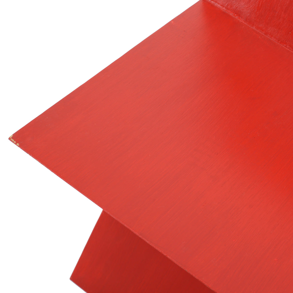 Red Perforated Zig Zag Chair