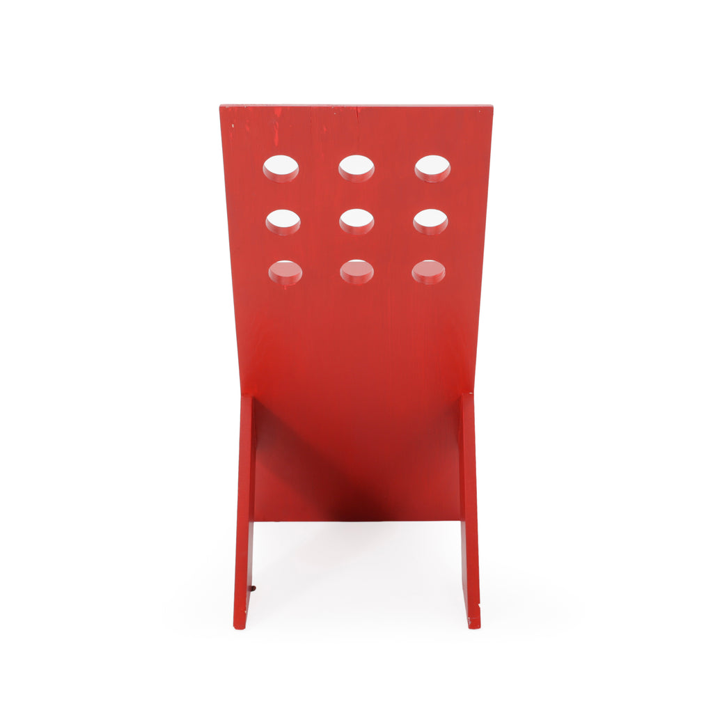 Red Perforated Zig Zag Chair