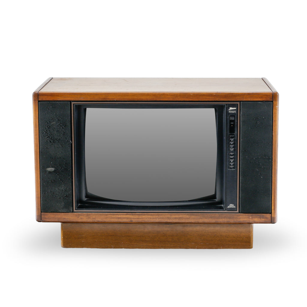 Large Vintage Zenith Wood Panel Television