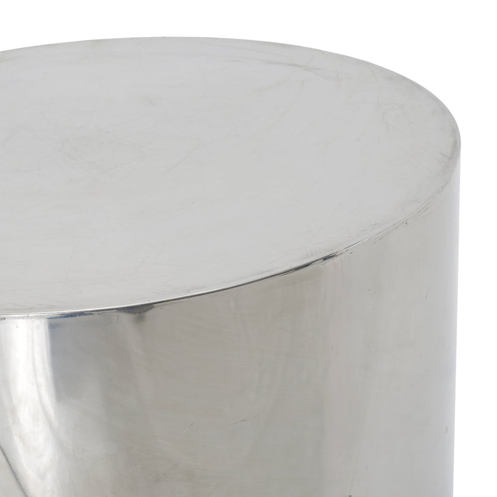 Short Chrome Cylinder Pedestal
