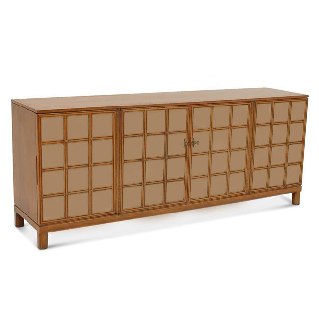 Walnut Square Front Credenza