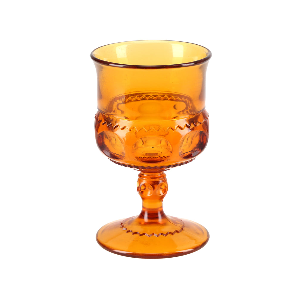 Amber Glass Goblet - Small