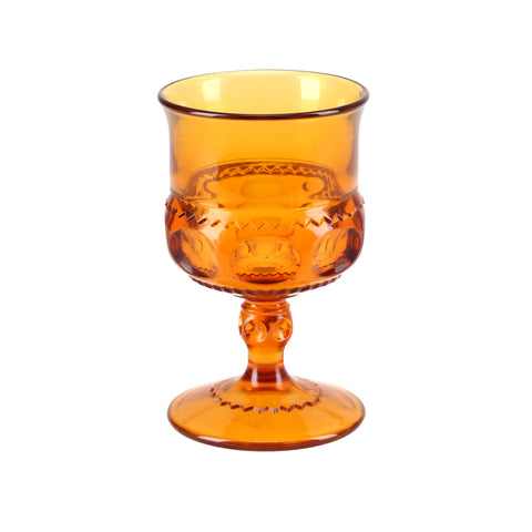 Amber Glass Goblet - Small