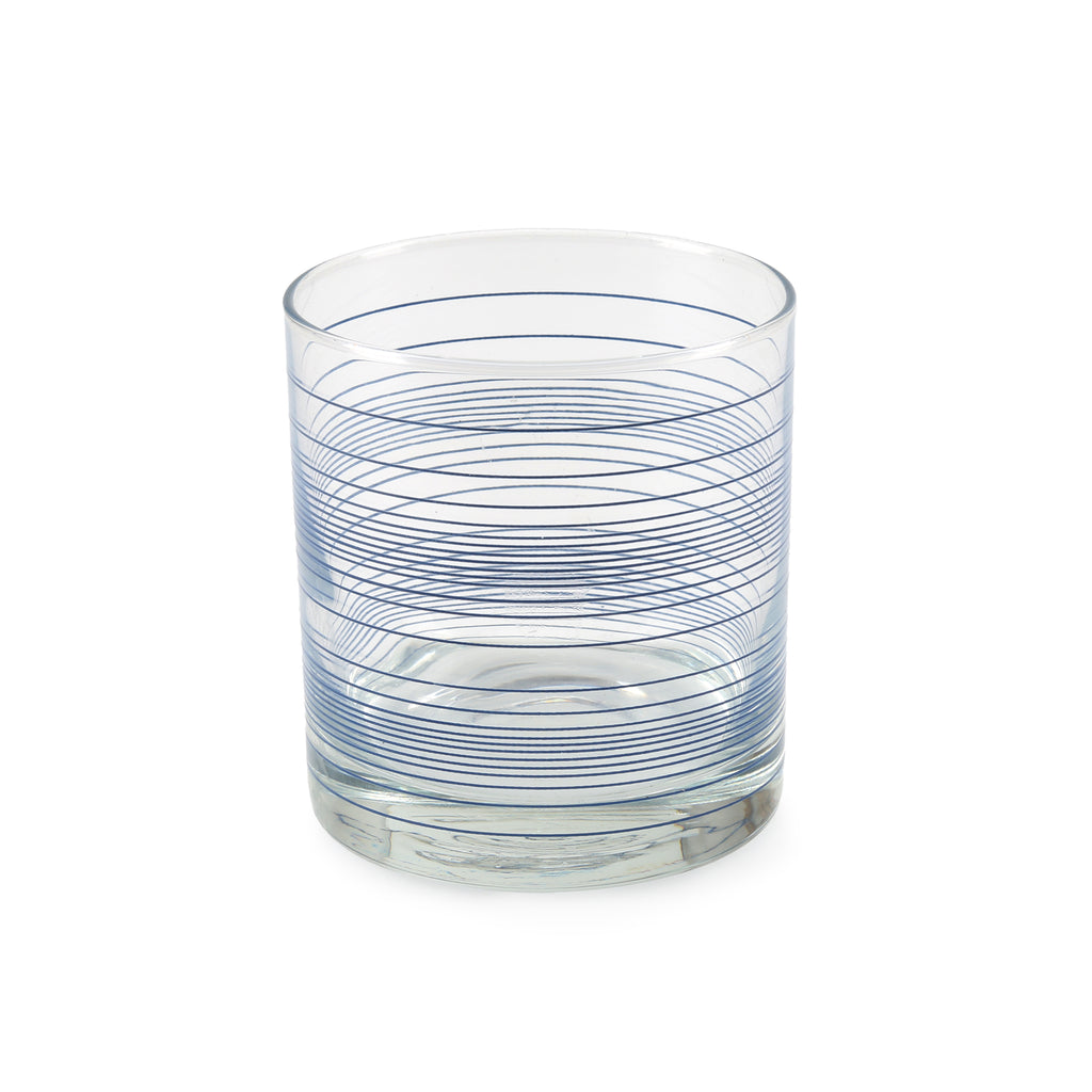 Blue Striped Glassware