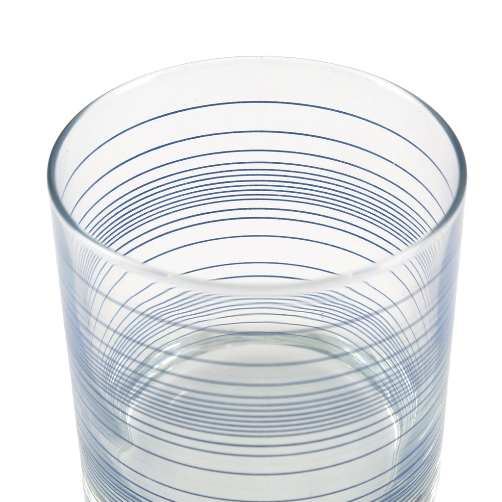 Blue Striped Glassware