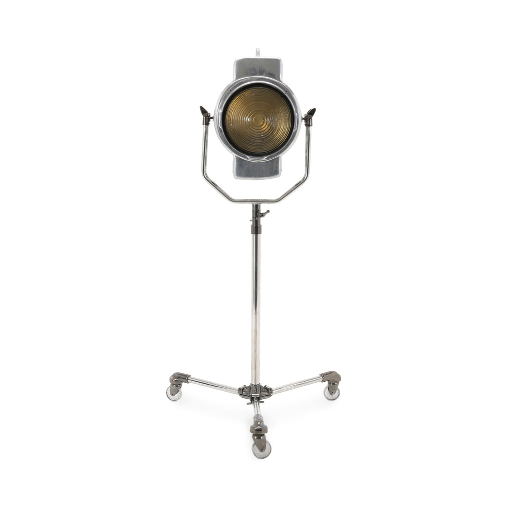 Large Chrome Spotlight with Rolling Base