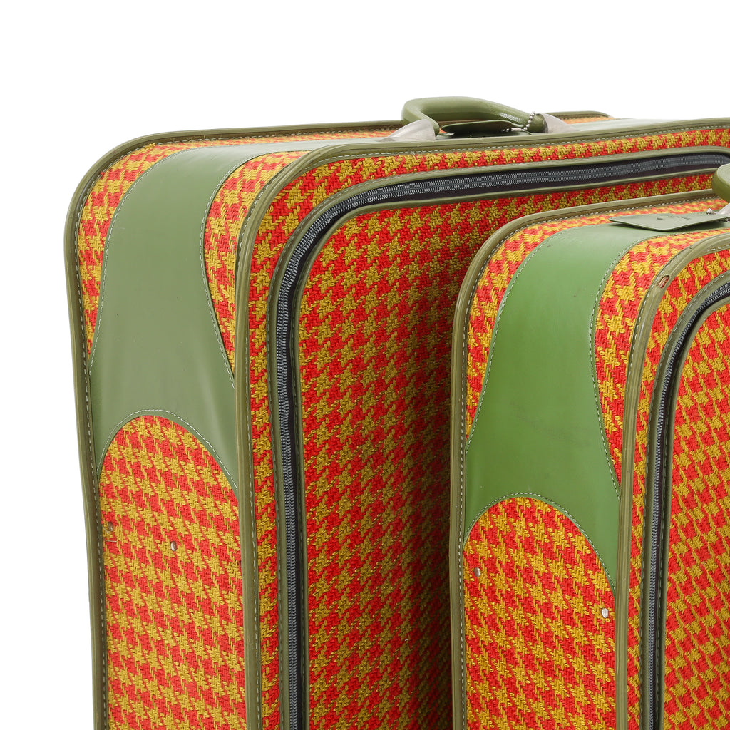 Red and Yellow Vintage Luggage Set